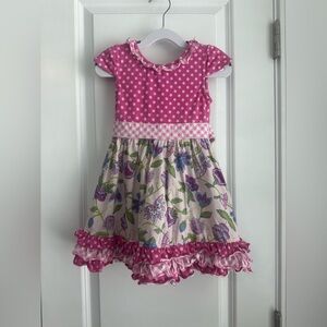 Matilda Jane Girls Brilliant Daydream Dot Dot Dress Size 4